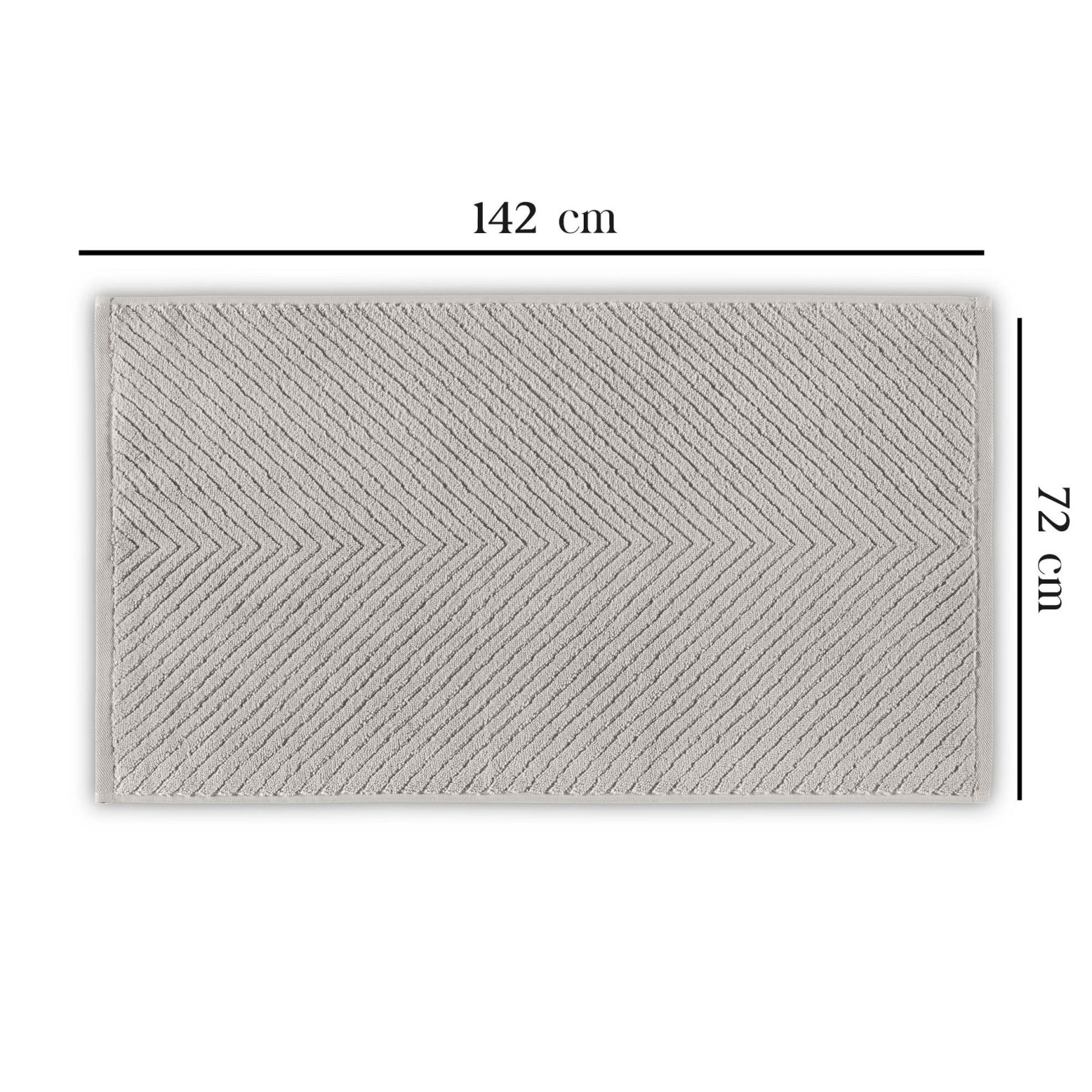 Chevron - Light Grey – Пешкир за капење - Image 3