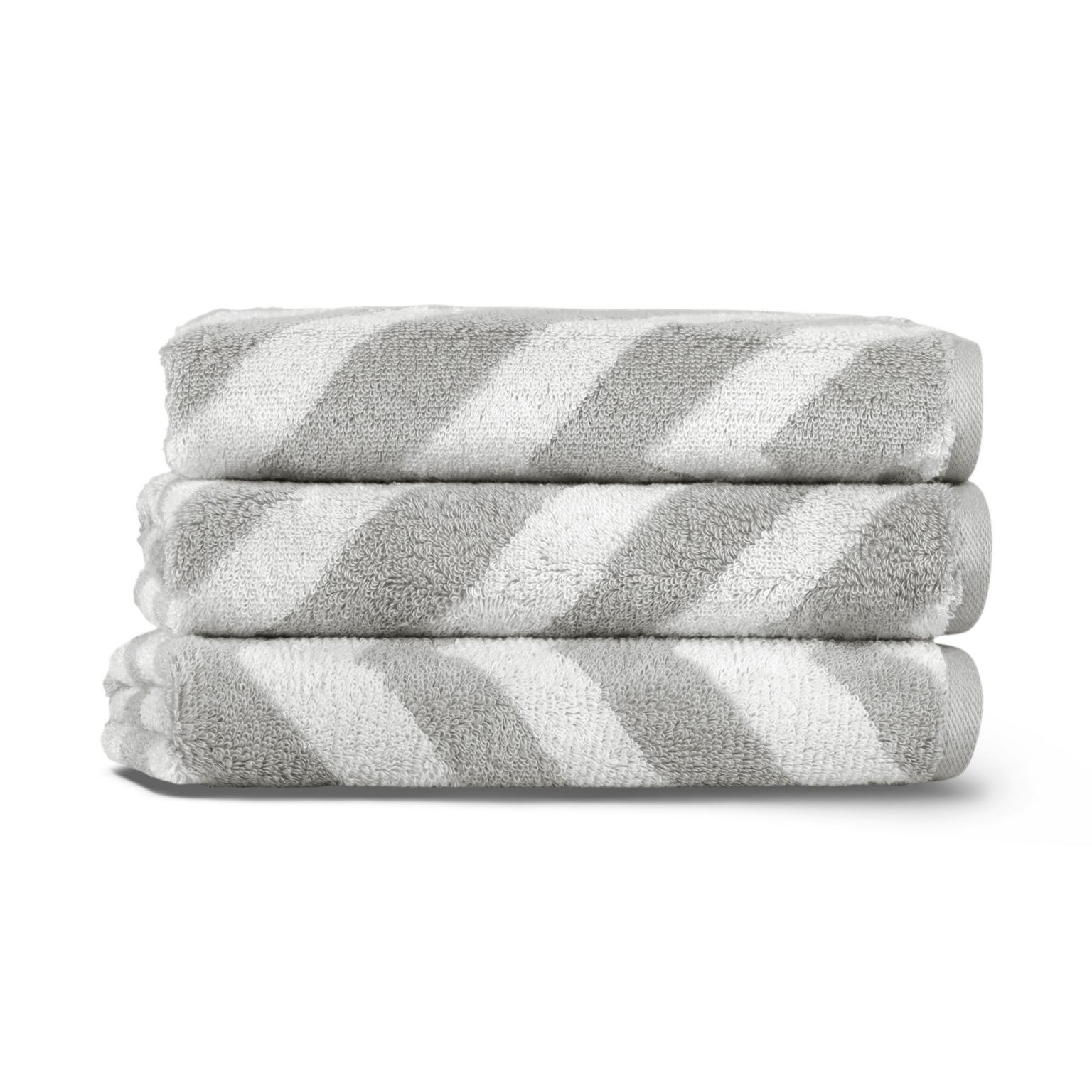 Chevron Yarn Dyed - White, Light Grey – Пешкир за миење - Image 2