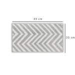 Chevron Yarn Dyed - White, Light Grey – Пешкир за миење - Image 3