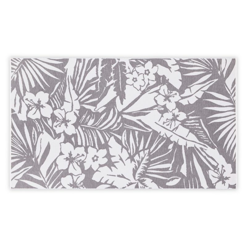 Floral - Grey – Фута (пешкир за плажа)