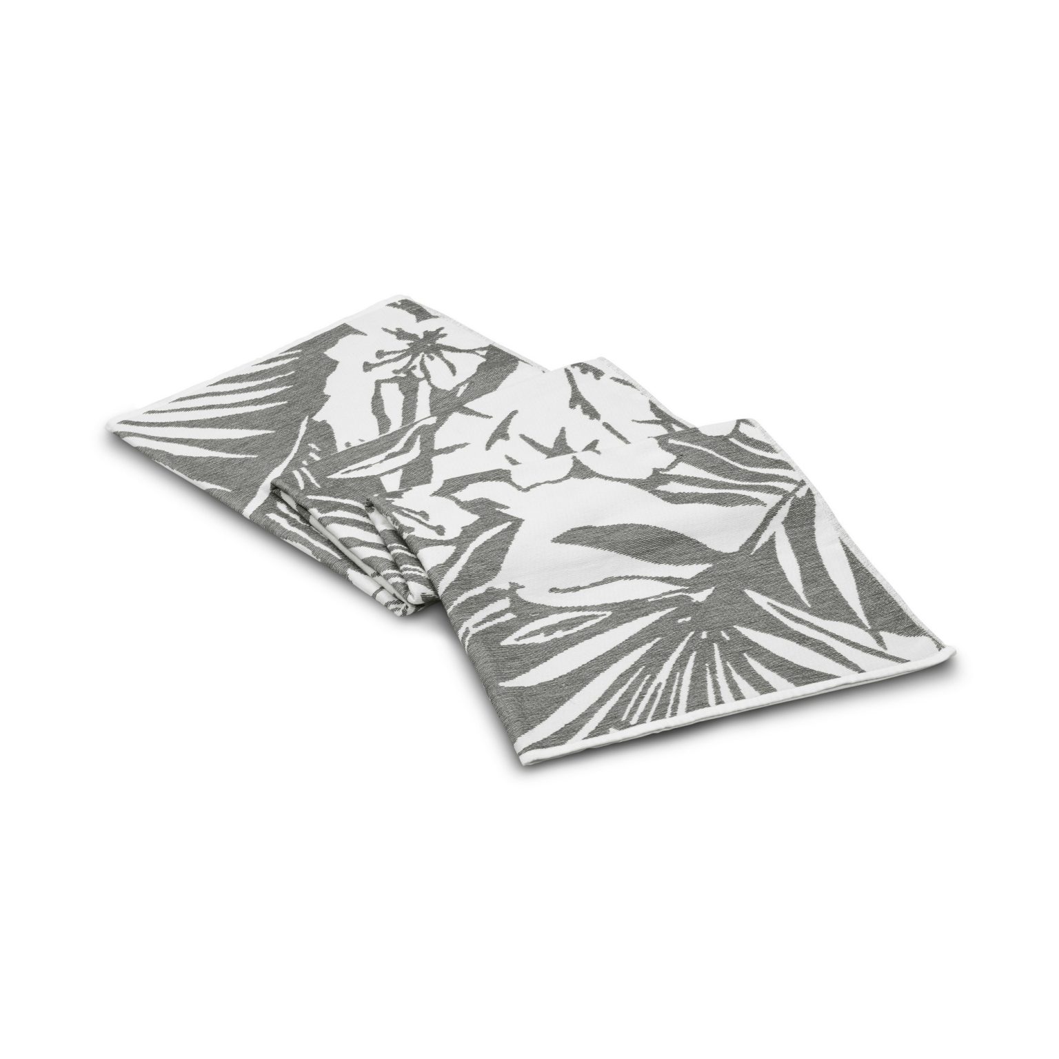 Floral - Grey – Фута (пешкир за плажа) - Image 2