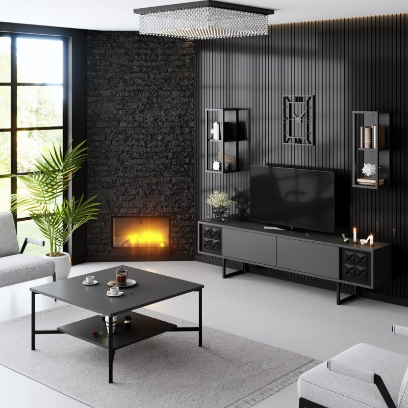 Black Line Set - Anthracite, Black – Комплет мебел за дневна соба