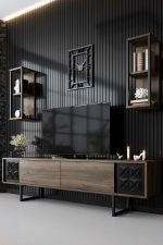 Black Line Set - Walnut, Black – Комплет мебел за дневна соба - Image 2