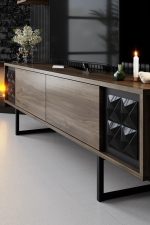 Black Line Set - Walnut, Black – Комплет мебел за дневна соба - Image 5