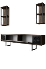 Black Line Set - Walnut, Black – Комплет мебел за дневна соба - Image 8