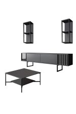 Chrome Line Set - Anthracite, Black – Комплет мебел за дневна соба - Image 13