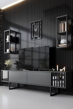 Chrome Line Set - Anthracite, Black – Комплет мебел за дневна соба - Image 2