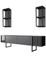 Chrome Line Set - Anthracite, Black – Комплет мебел за дневна соба - Image 7