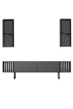 Chrome Line Set - Anthracite, Black – Комплет мебел за дневна соба - Image 8