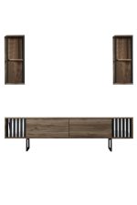 Chrome Line Set - Walnut, Black – Комплет мебел за дневна соба - Image 8