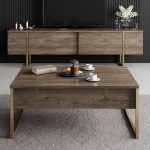 Luxe Set - Walnut, Gold – Комплет мебел за дневна соба - Image 2