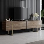 Luxe Set - Walnut, Gold – Комплет мебел за дневна соба - Image 5