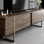 Luxe Set - Walnut, Gold – Комплет мебел за дневна соба - Image 6