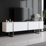 Luxe Set - White, Gold – Комплет мебел за дневна соба - Image 5
