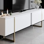 Luxe Set - White, Gold – Комплет мебел за дневна соба - Image 6