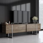 Luxe - Walnut, Silver – ТВ комода
