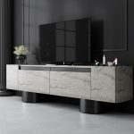 Bohem - Travertine, Black – ТВ комода