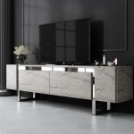 Yildiz - Travertine, Silver – ТВ комода