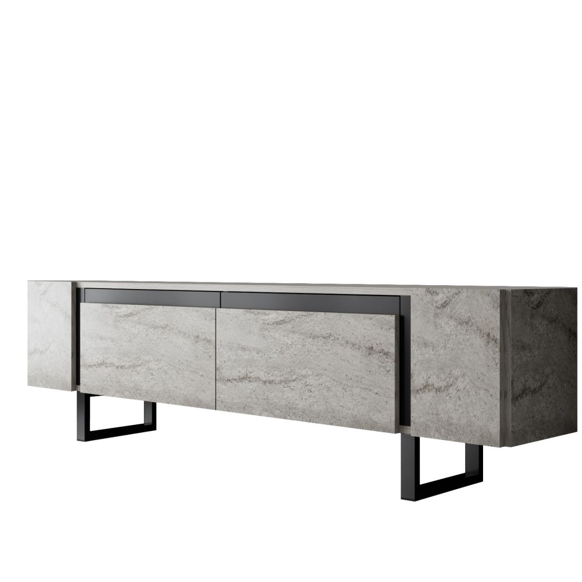Yildiz - Travertine, Black – ТВ комода - Image 6