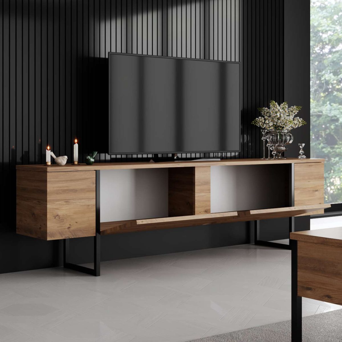 Luxe - Atlantic Pine, Black – ТВ комода - Image 2