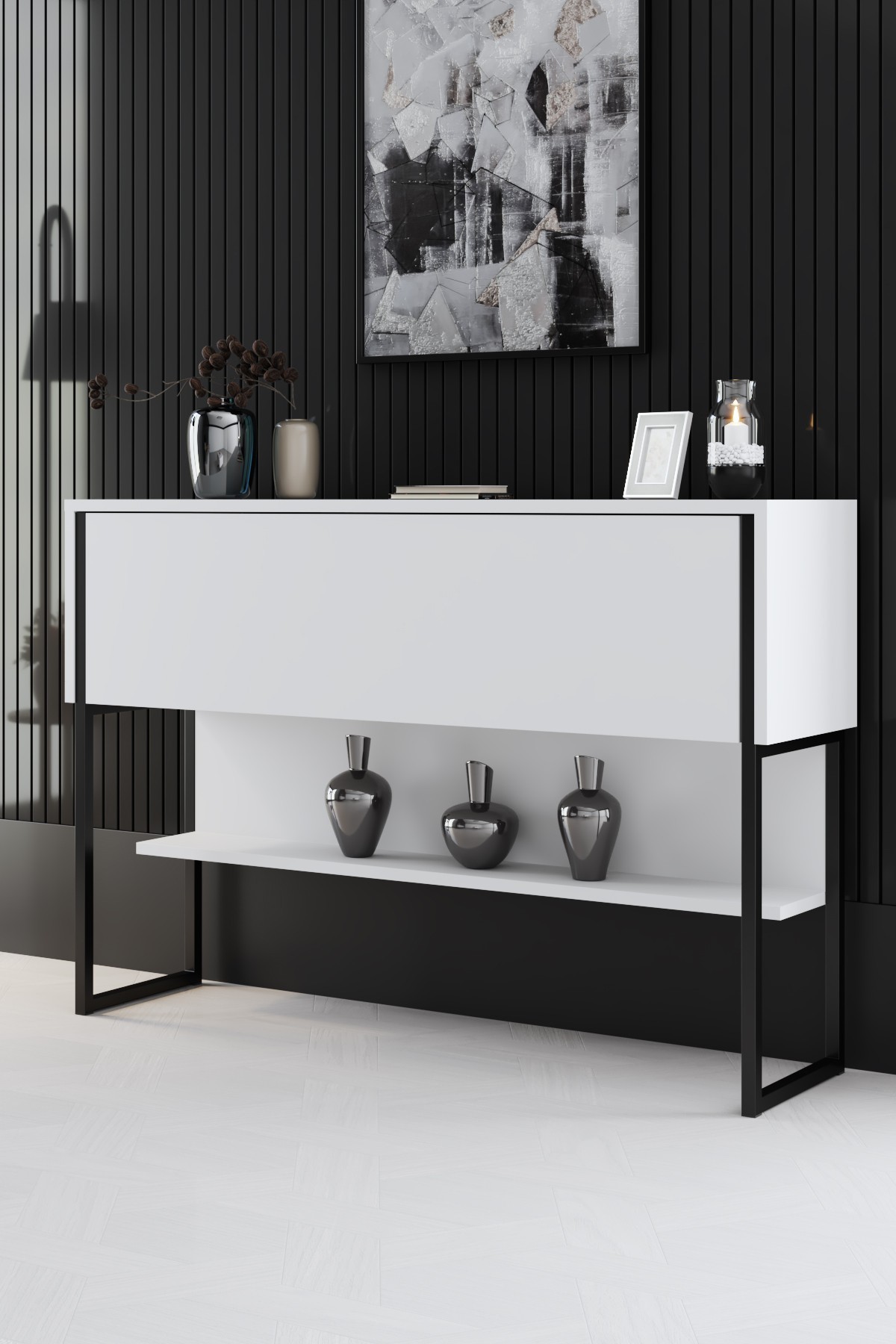 618BLY140820-201.jpg Luxe - Black, White – Комода - Image 1