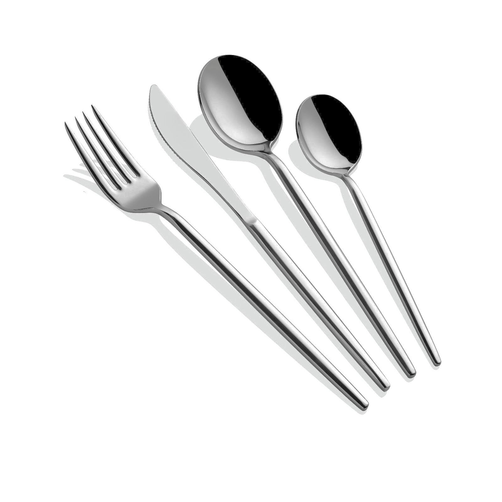 645DRM121120-201.jpg Almeria - Silver – Сет прибор за јадење (24 парчиња) - Image 1