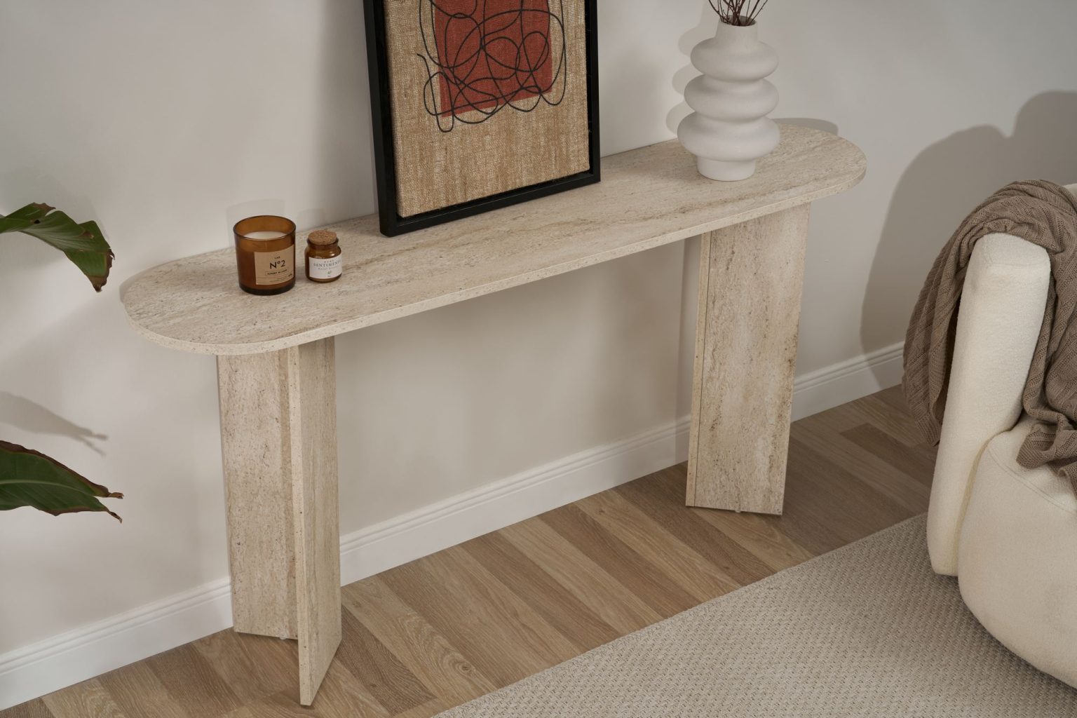 Sira - Travertine – Декоративна конзолна маса - Image 3