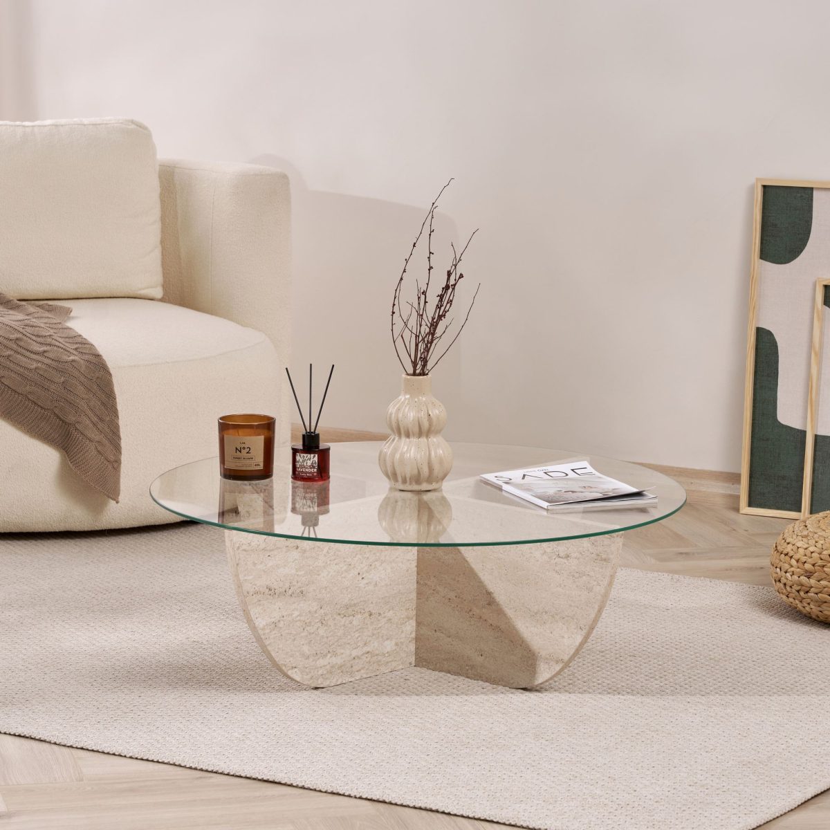 Liya - Travertine – Маса за кафе - Image 2