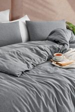 Yarn Dyed Fitted - Anthracite – Дупла постелнина - Image 2