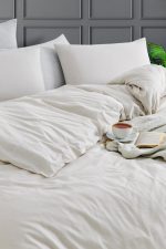 Yarn Dyed Fitted - Beige – Дупла постелнина - Image 2