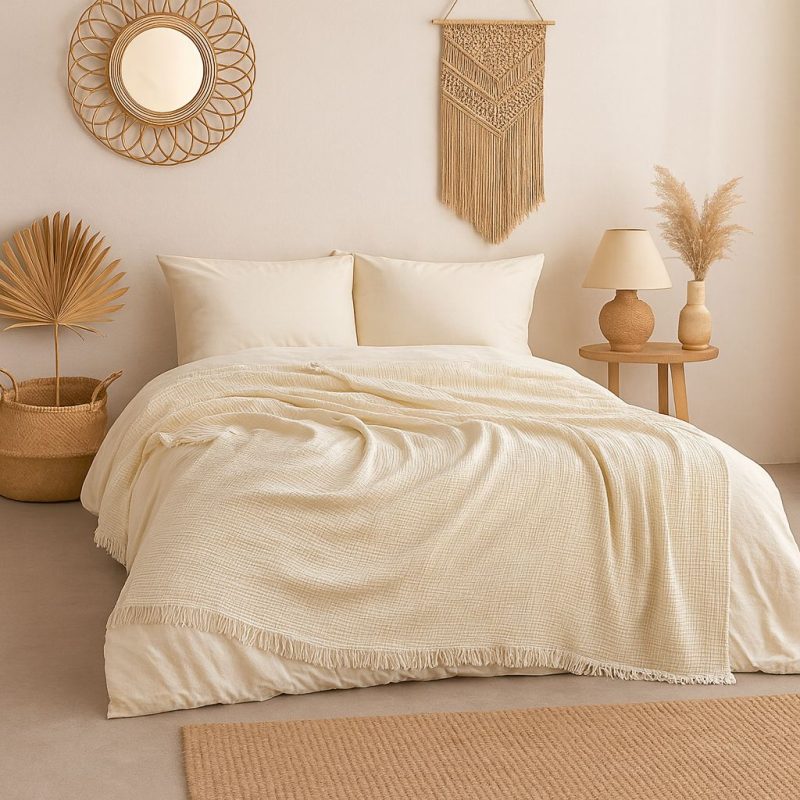 Muslin - Ecru – Дупли Муслин прекривач