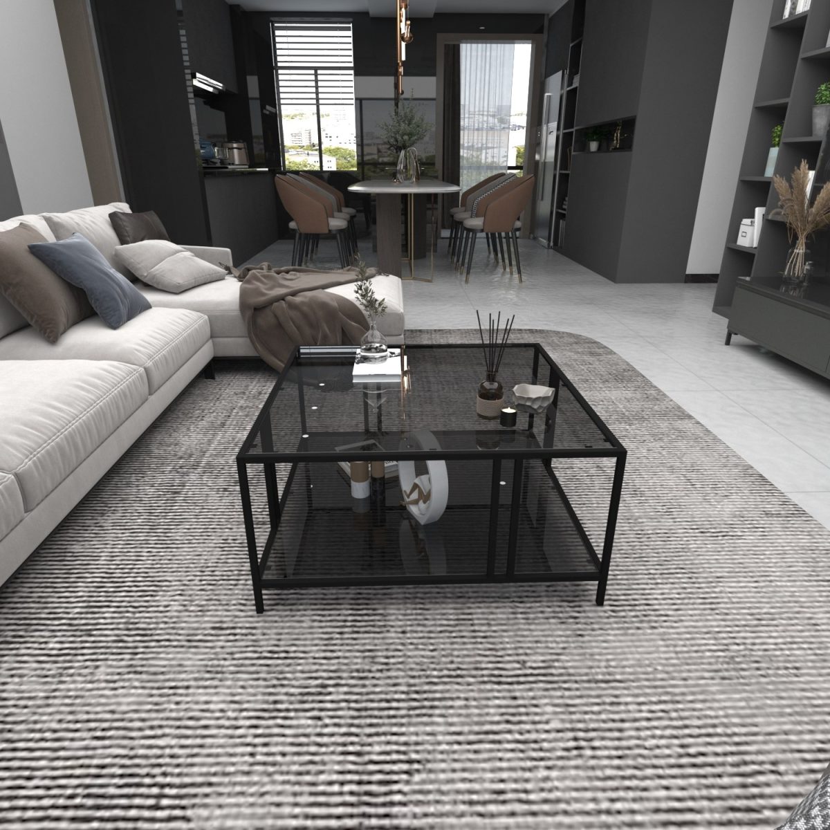 Uranüs - Black, Fume – Маса за кафе - Image 2