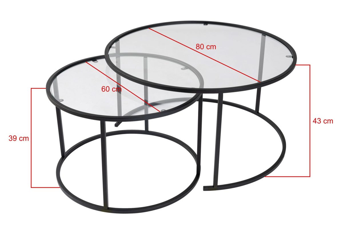 Black-Transparent-80-60 – Комплет масичка за кафе - Image 7