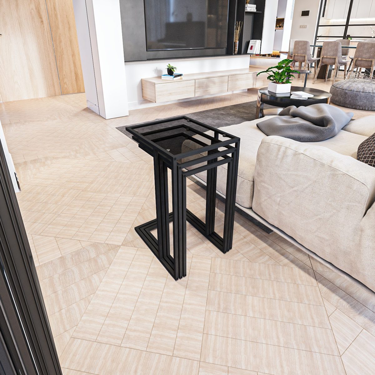 İbiza - Black, Smoked Glass – Табела за гнездење (3 парчиња) - Image 3