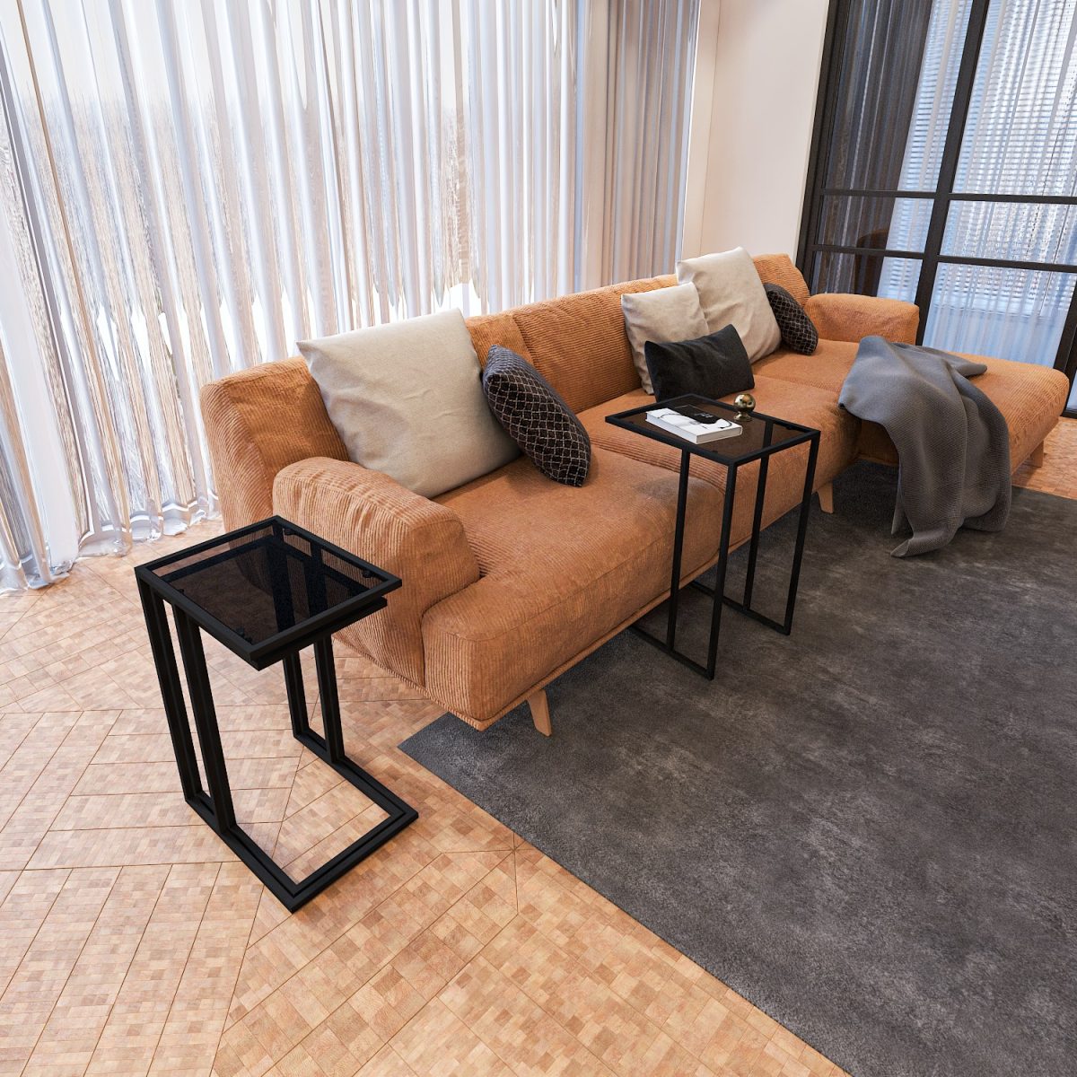 İbiza - Black, Smoked Glass – Табела за гнездење (3 парчиња) - Image 4