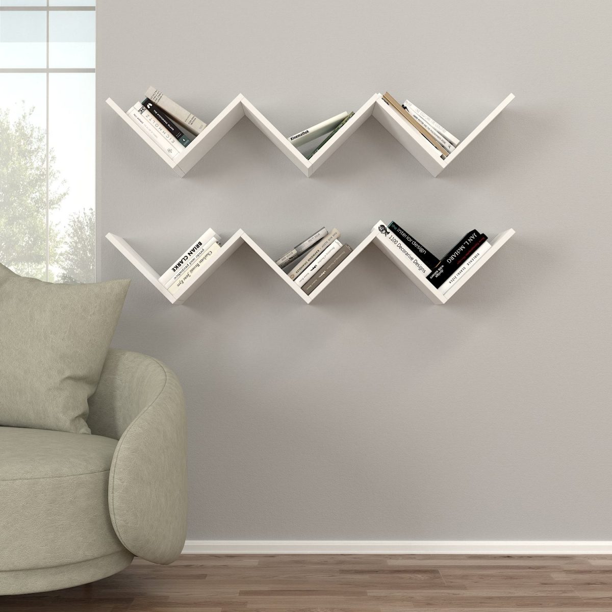 Zig Zag - White – Ѕидна полица - Image 3