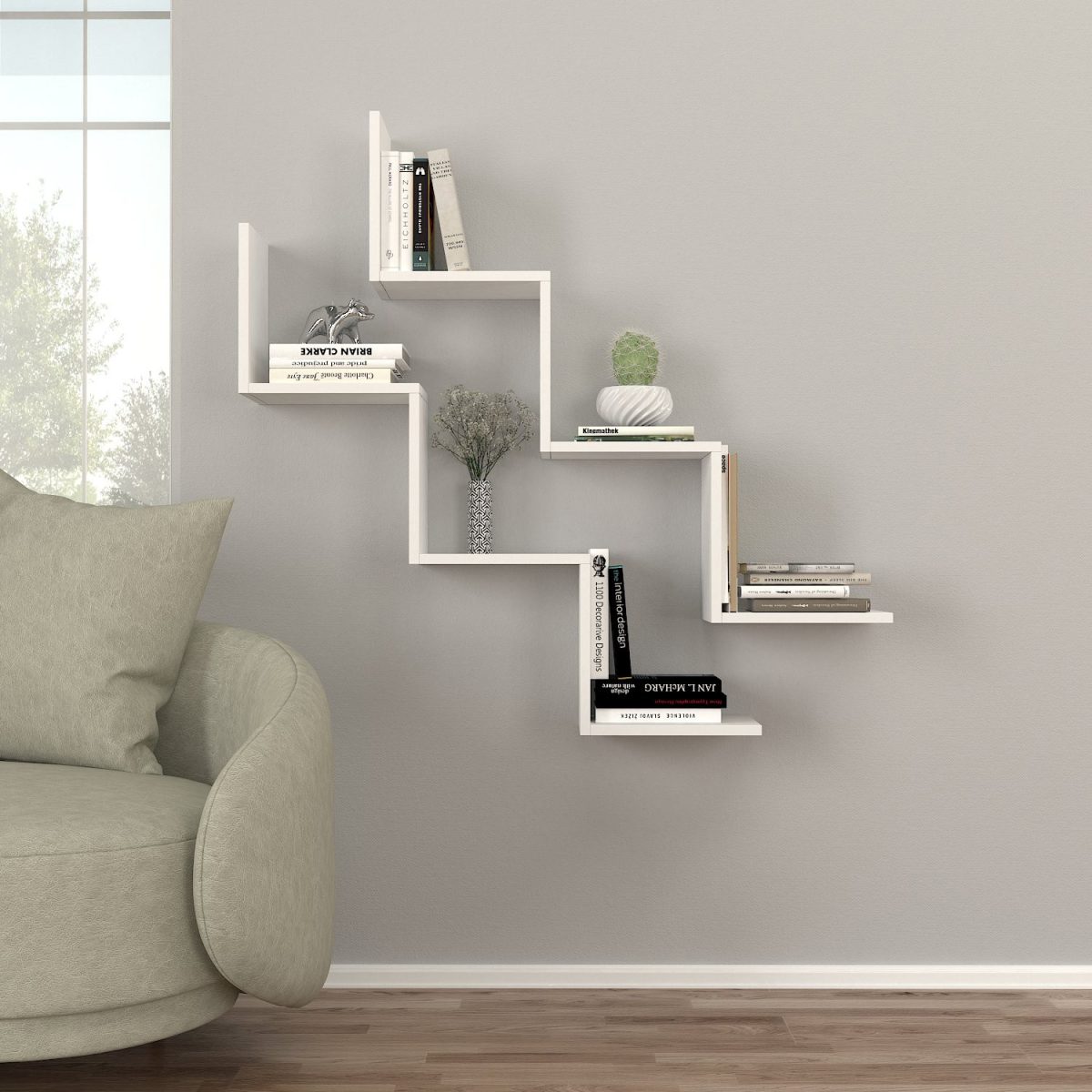 Zig Zag - White – Ѕидна полица - Image 4