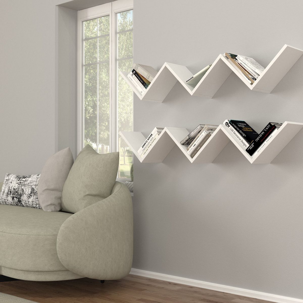 Zig Zag - White – Ѕидна полица - Image 5