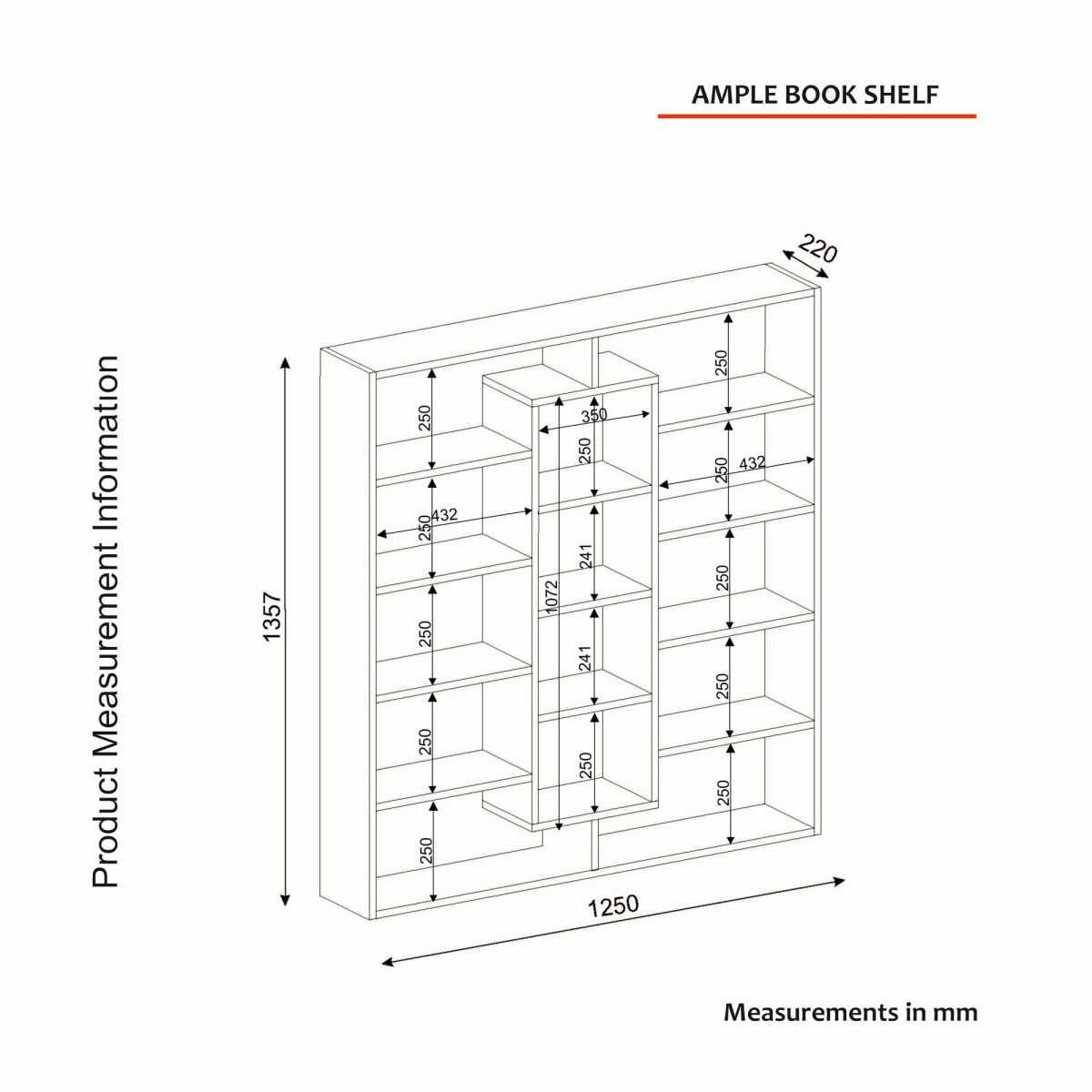 Ample - White – Полица за книги - Image 7