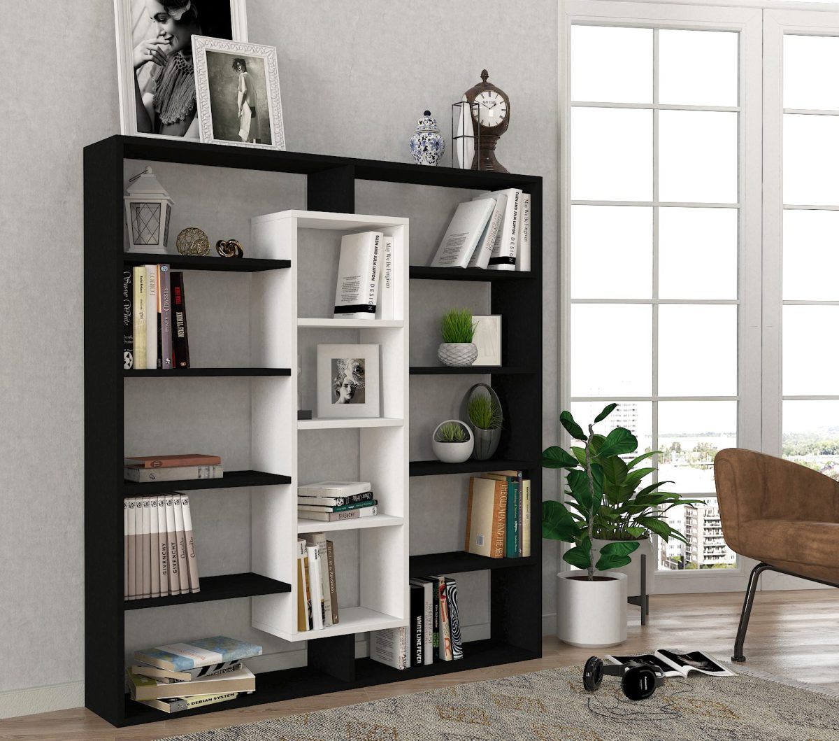 Ample - Black, White – Полица за книги - Image 2