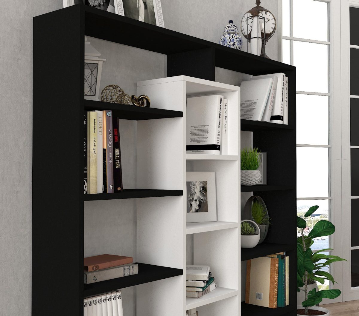 Ample - Black, White – Полица за книги - Image 4