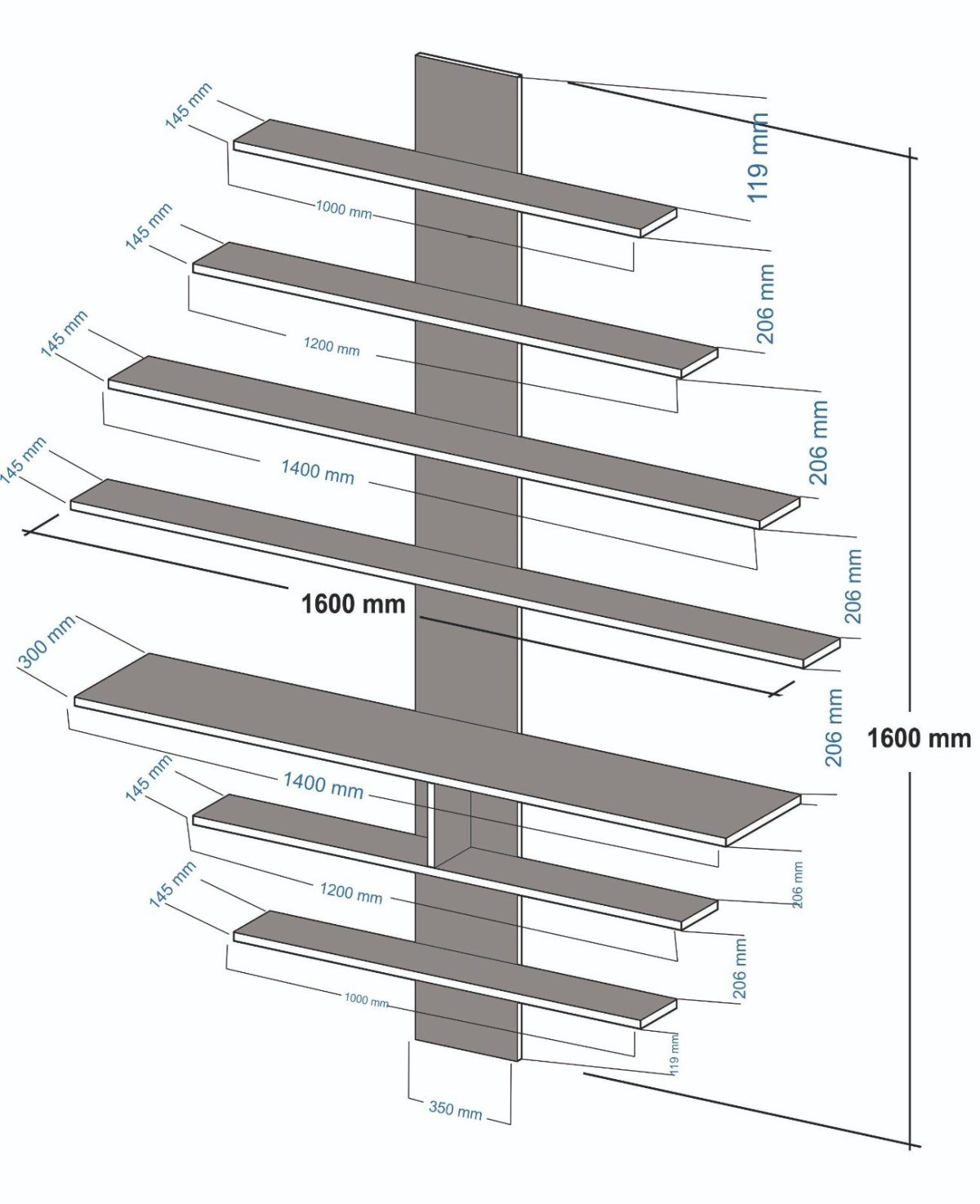 Zebra - White, Walnut – ТВ комода - Image 5
