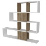 Karlin - White, Walnut – Полица за книги - Image 4