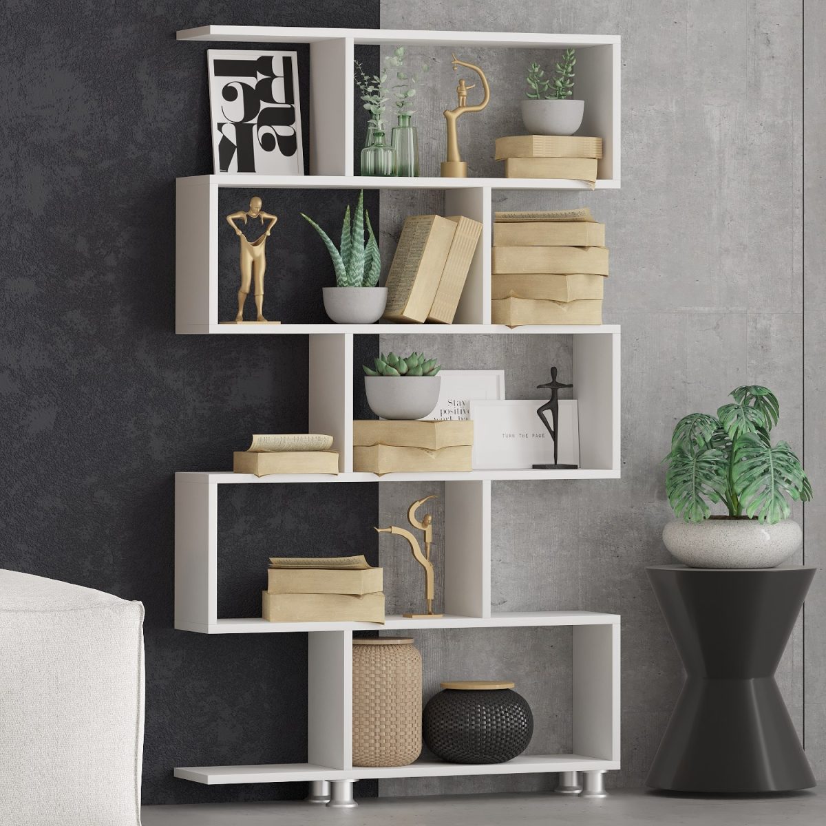 Nilüfer - White – Полица за книги - Image 2