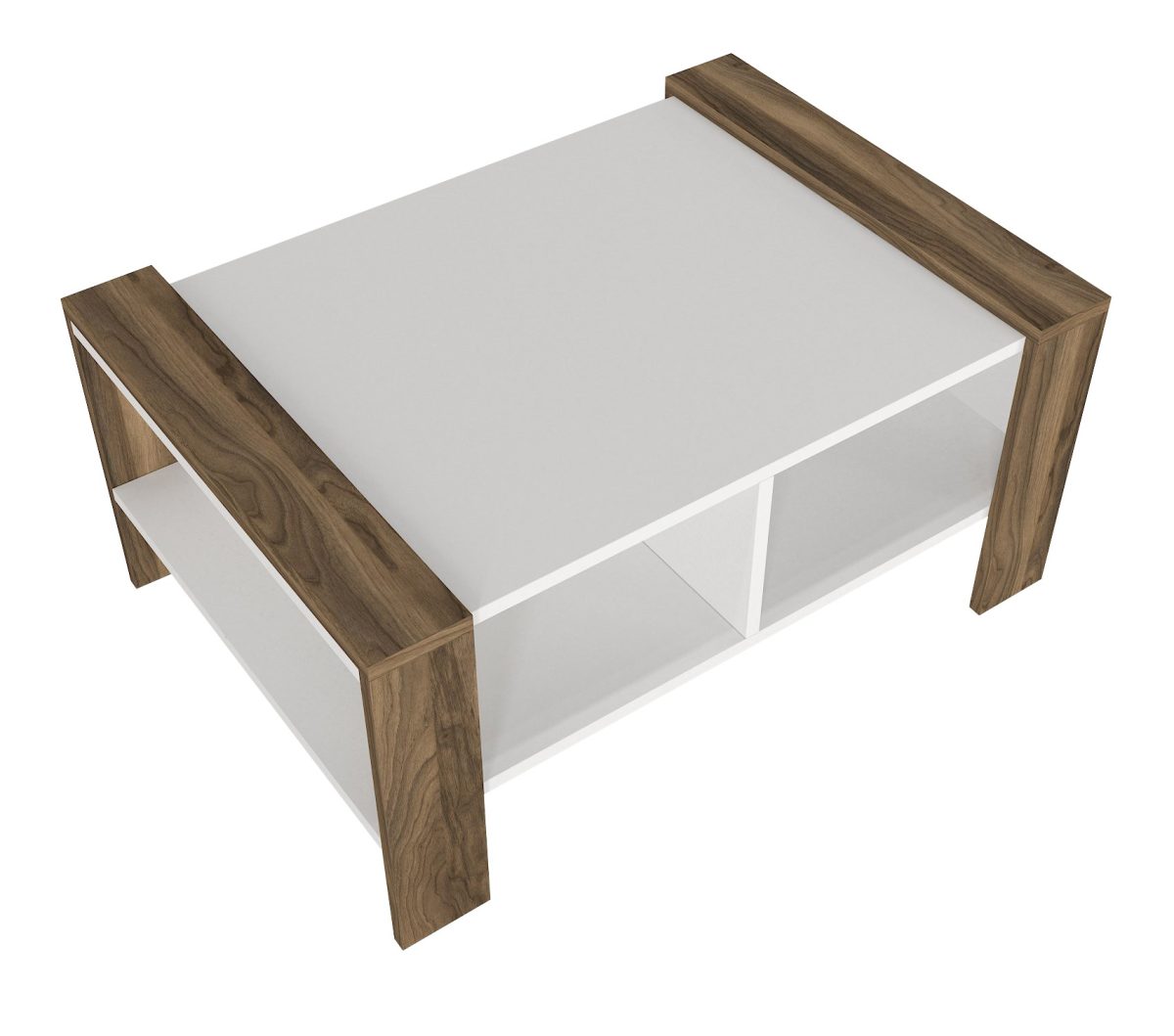 Erica - White, Walnut – Маса за кафе - Image 11