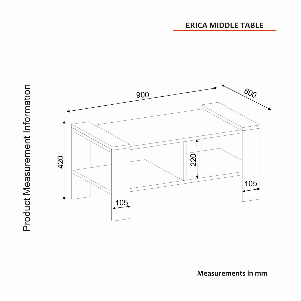 Erica - White, Walnut – Маса за кафе - Image 12