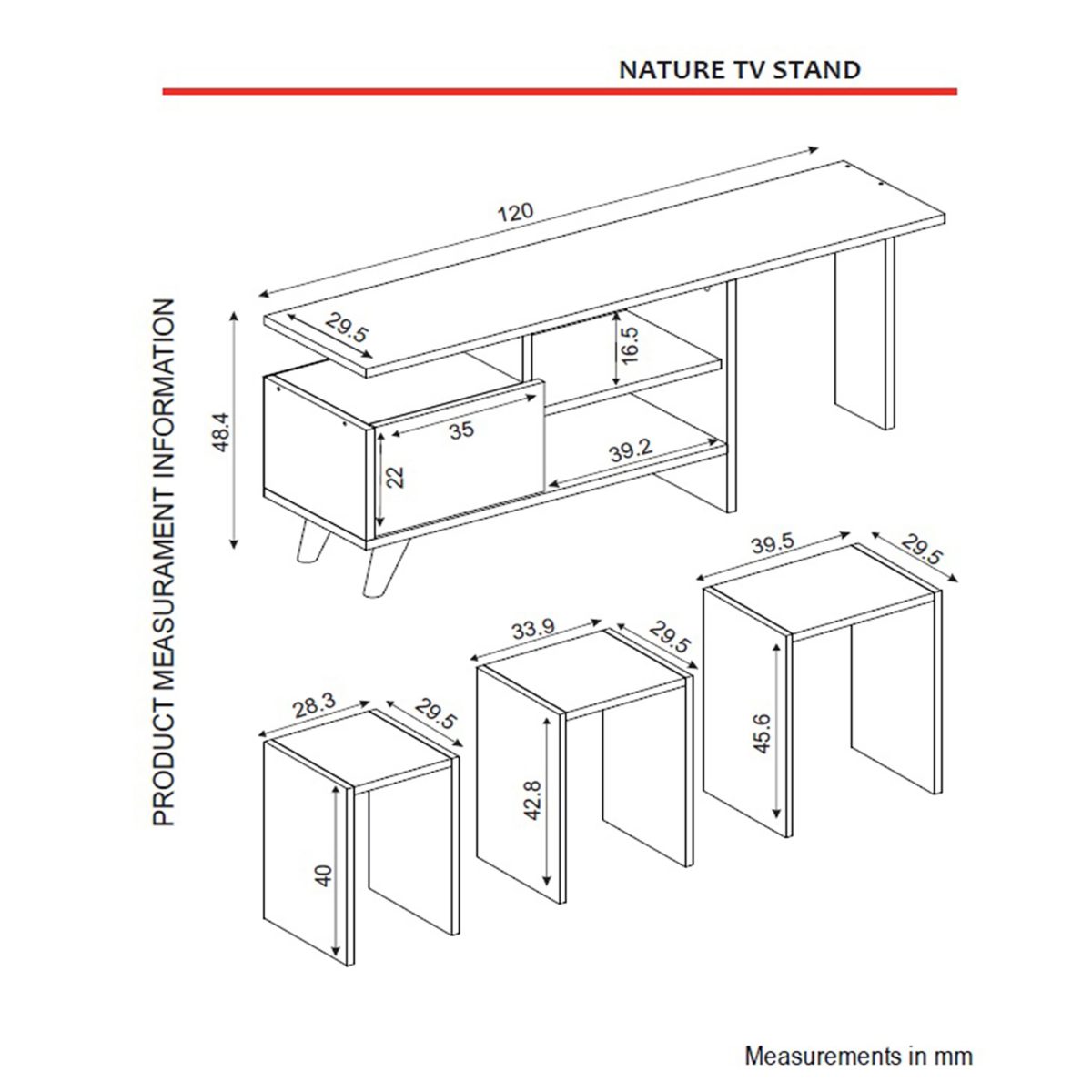 Nature - White, Walnut – ТВ комода - Image 7