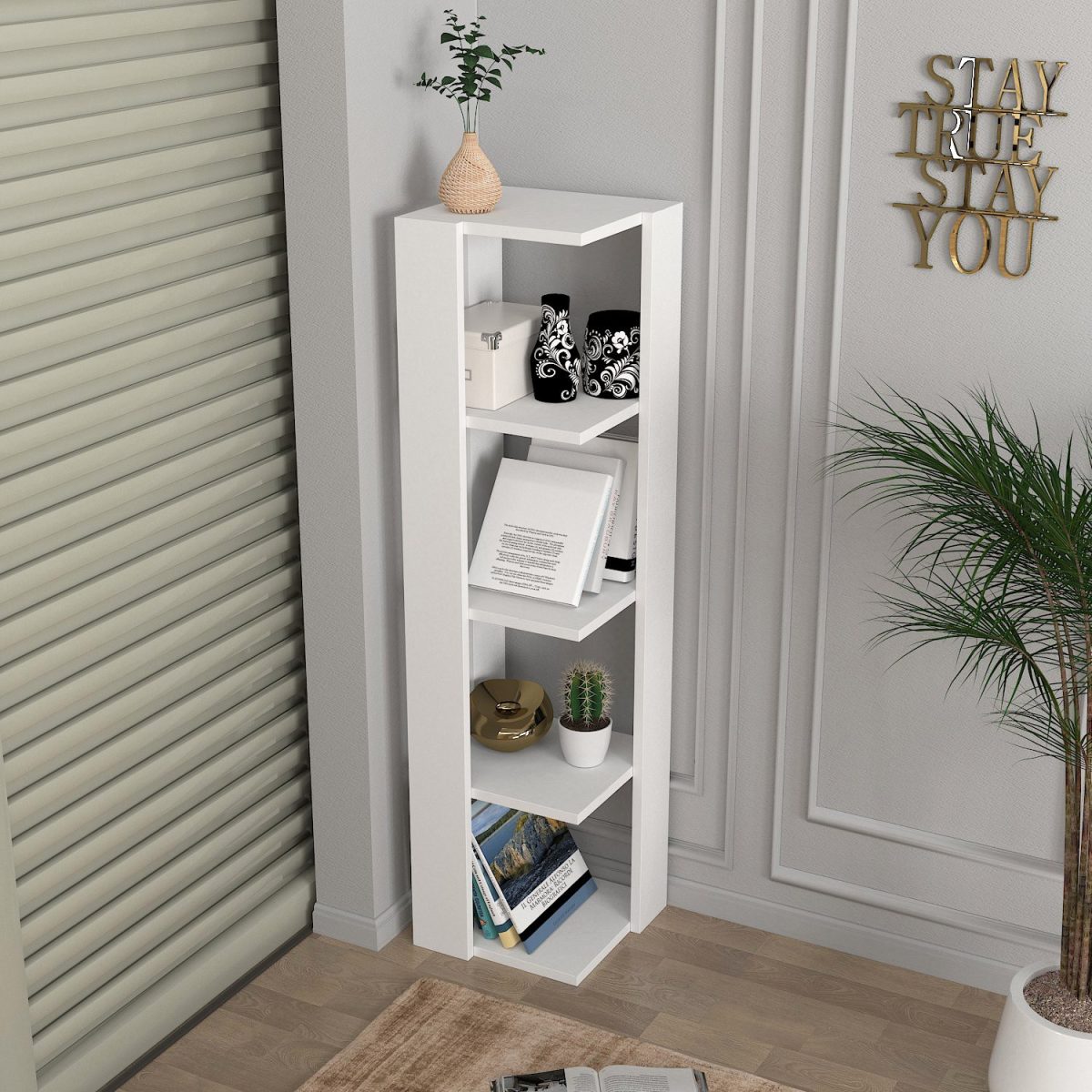 Venita - White – Полица за книги - Image 2