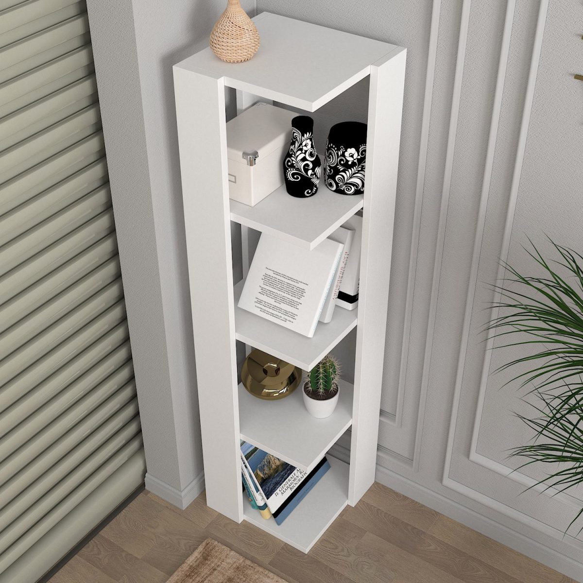 Venita - White – Полица за книги - Image 3