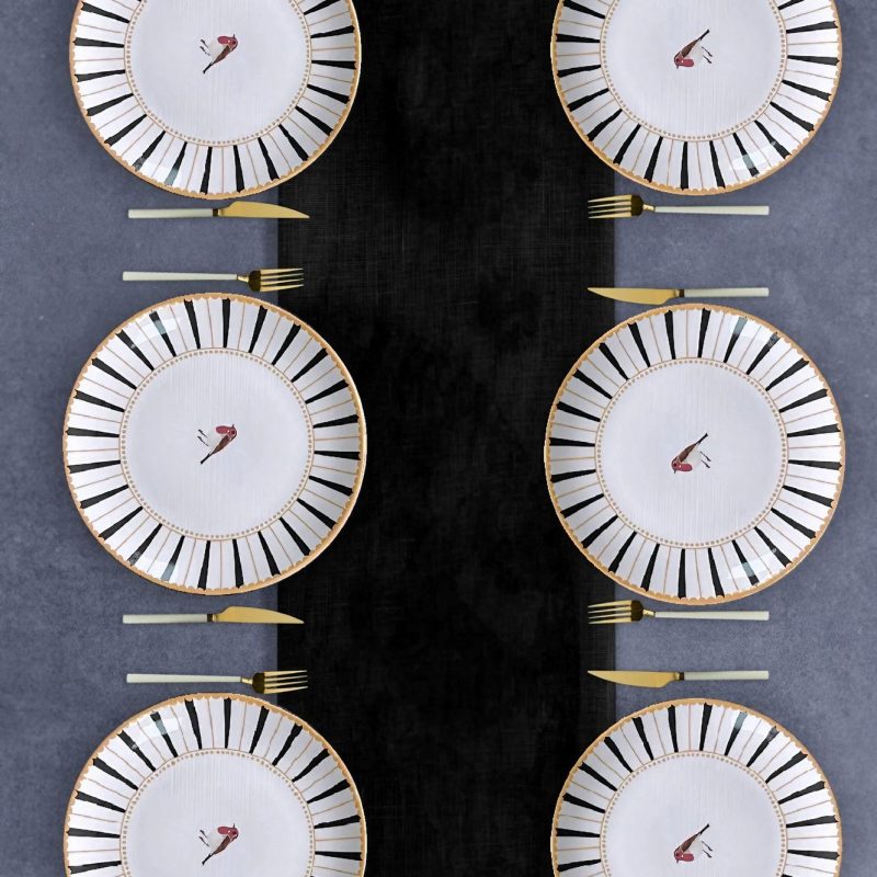 Love 6PT - Black – Комплет чинии за десерт (6 парчиња)